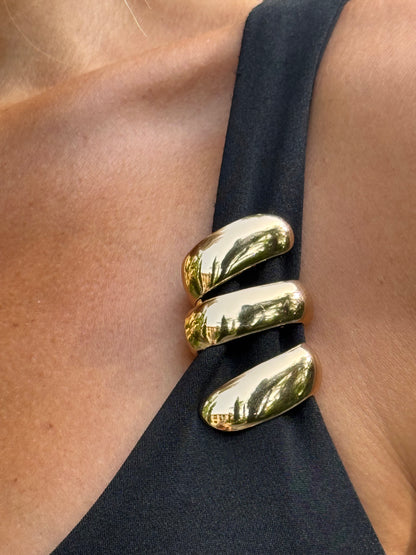 Santorini One Shoulder Shiny Swimsuit- Black